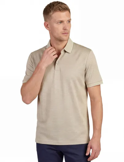 Hugo Boss BOSS Black poloshirt beige katoen geprint