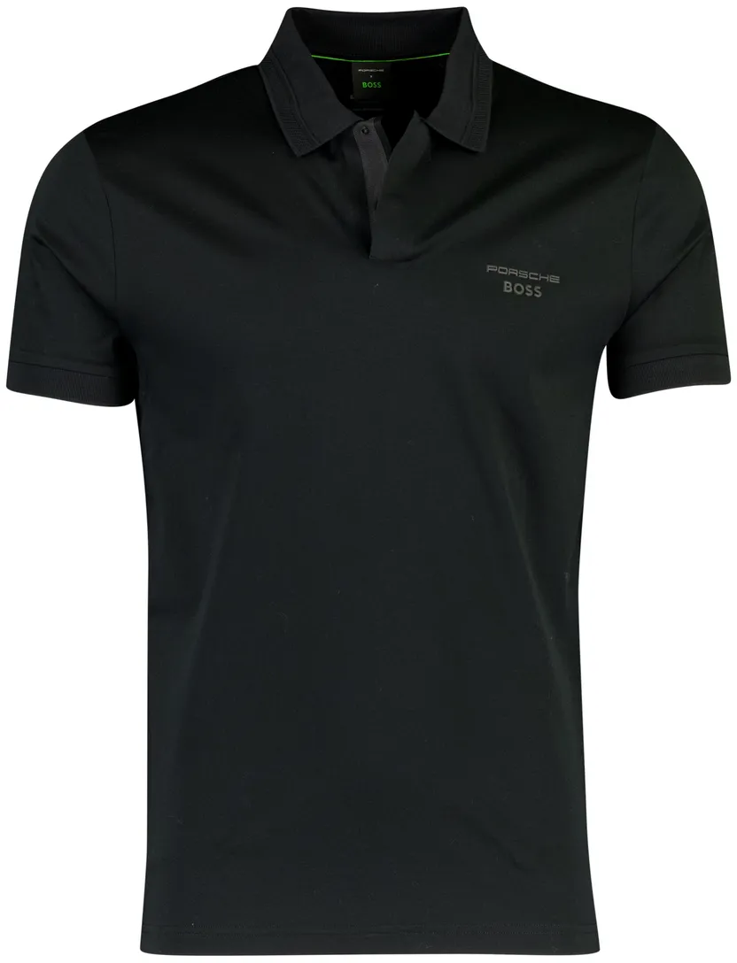 BOSS Green poloshirt zwart Porsche lijn