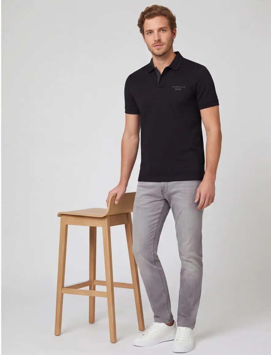 Boss Black polo zwart