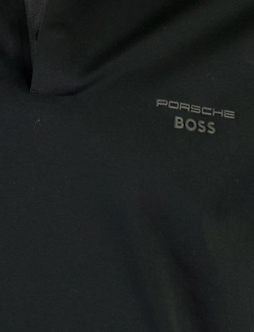 BOSS Green poloshirt zwart Porsche lijn