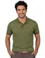 Poloshirt BOSS Green donkergroen vierkant patroon