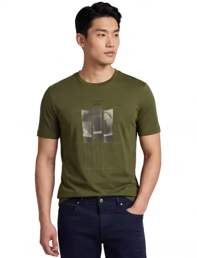 Hugo Boss T-shirt BOSS Green donkergroen porsche katoen