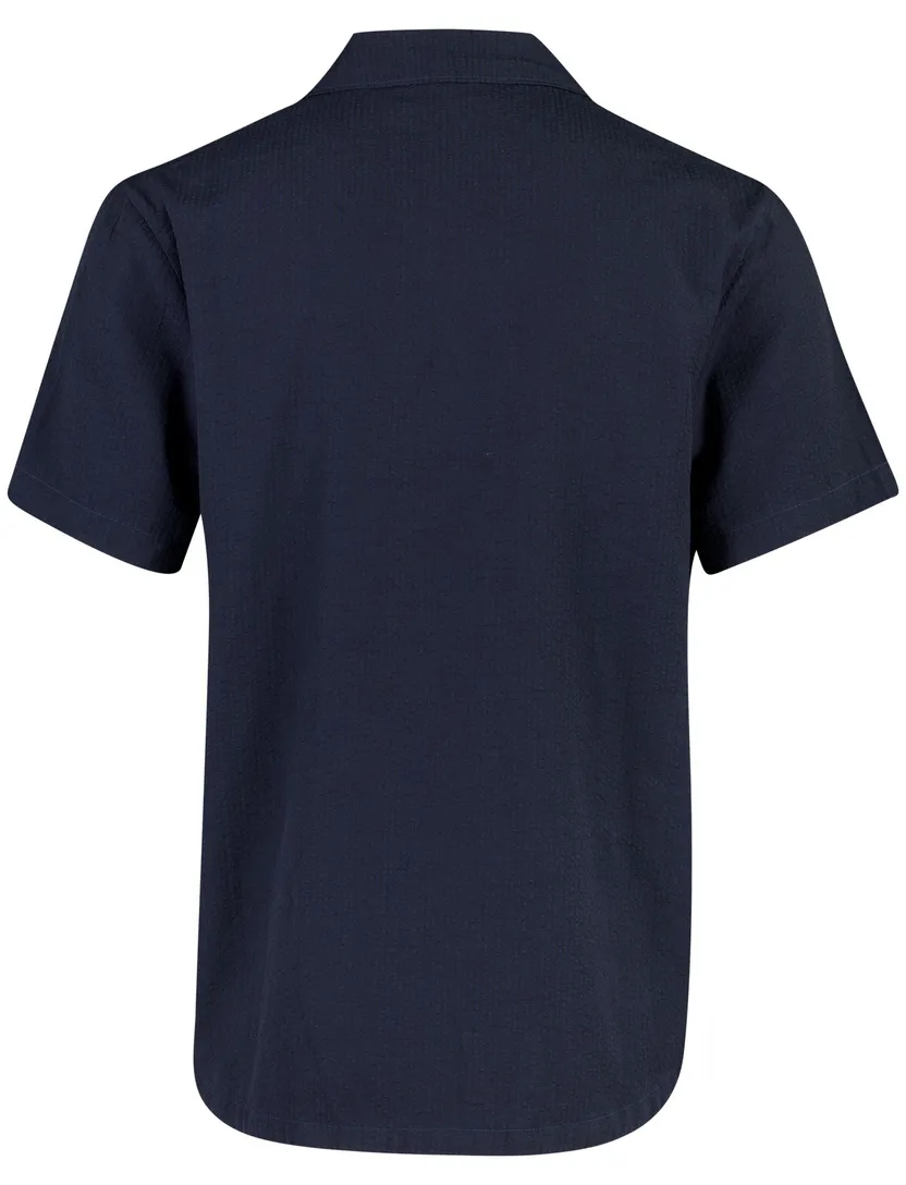 Hugo Boss BOSS Black overhemd donkerblauw structuur
