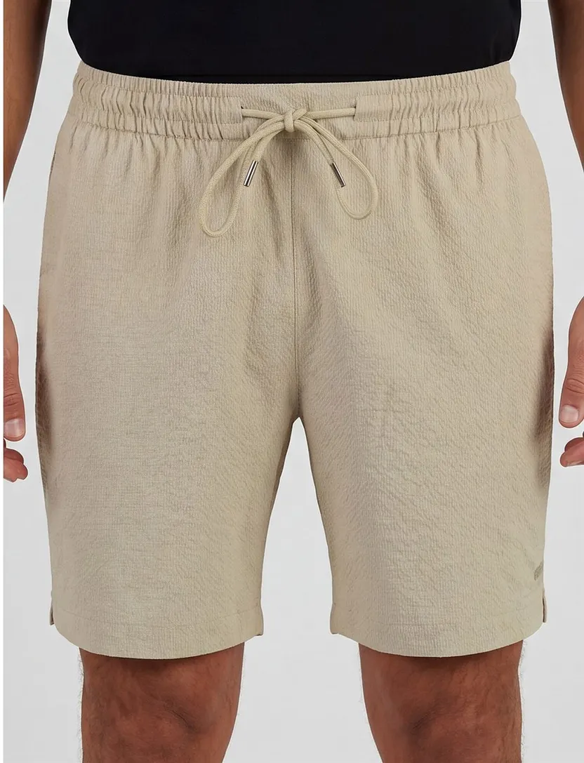 Beige zwemshort BOSS Black Beach Relax Trunk structuur