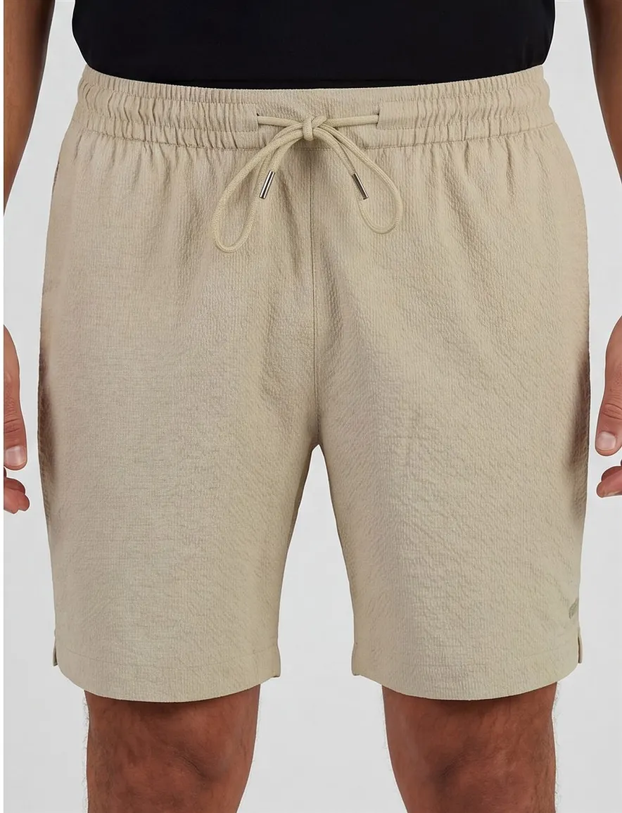 BOSS Black Beach Relax Trunk beige zwemshort met structuur