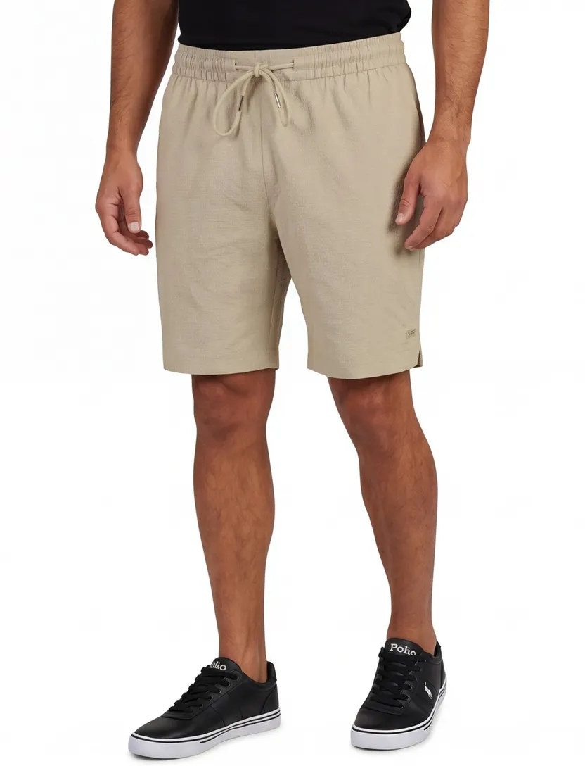 Beige zwemshort BOSS Black Beach Relax Trunk structuur
