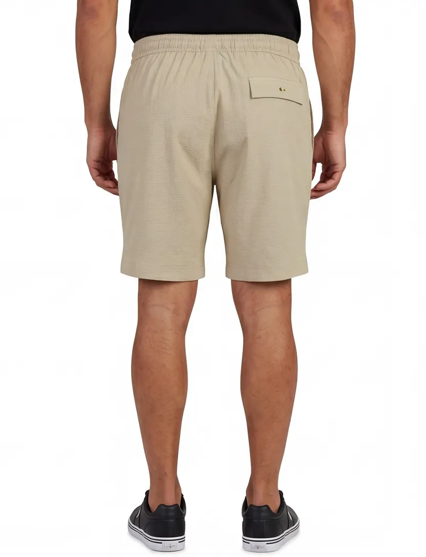 Beige zwemshort BOSS Black Beach Relax Trunk structuur
