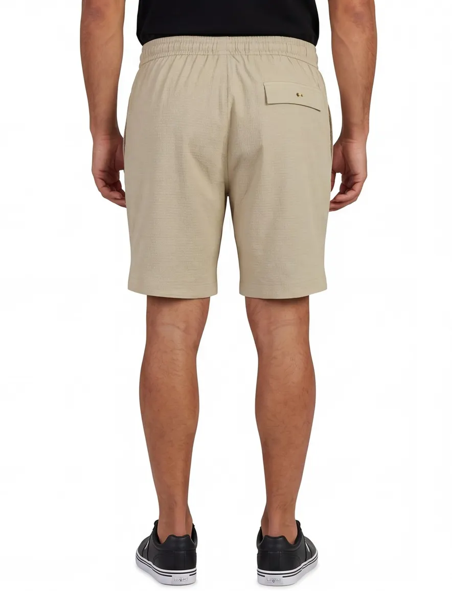 BOSS Black Beach Relax Trunk beige zwemshort met structuur