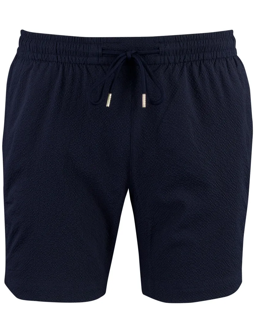 Navy zwemshort BOSS Black Beach Relax Trunk structuur