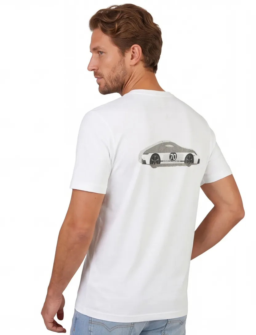 BOSS Green Porsche t-shirt wit 100% katoen