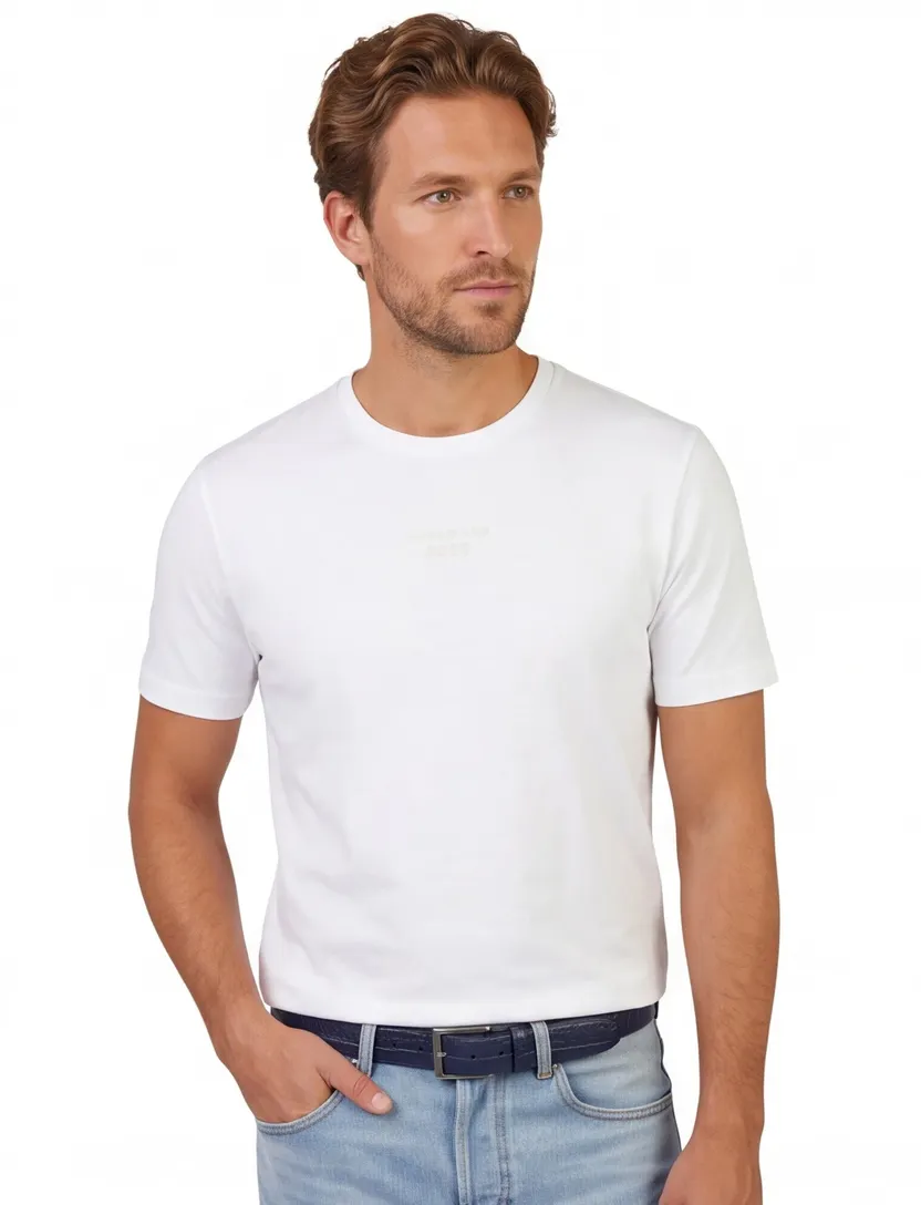 BOSS Green Porsche t-shirt wit 100% katoen