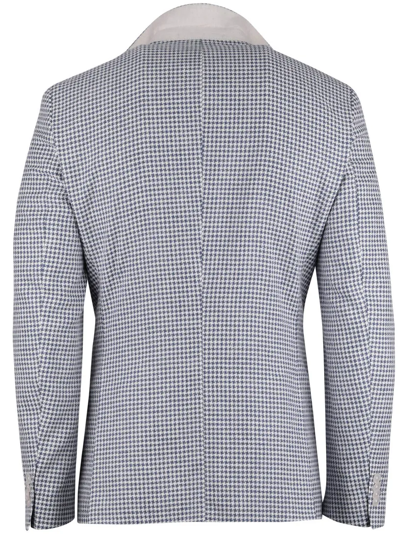 colbert Boss Black H-Hutson-262 met voering blauw wit geruit