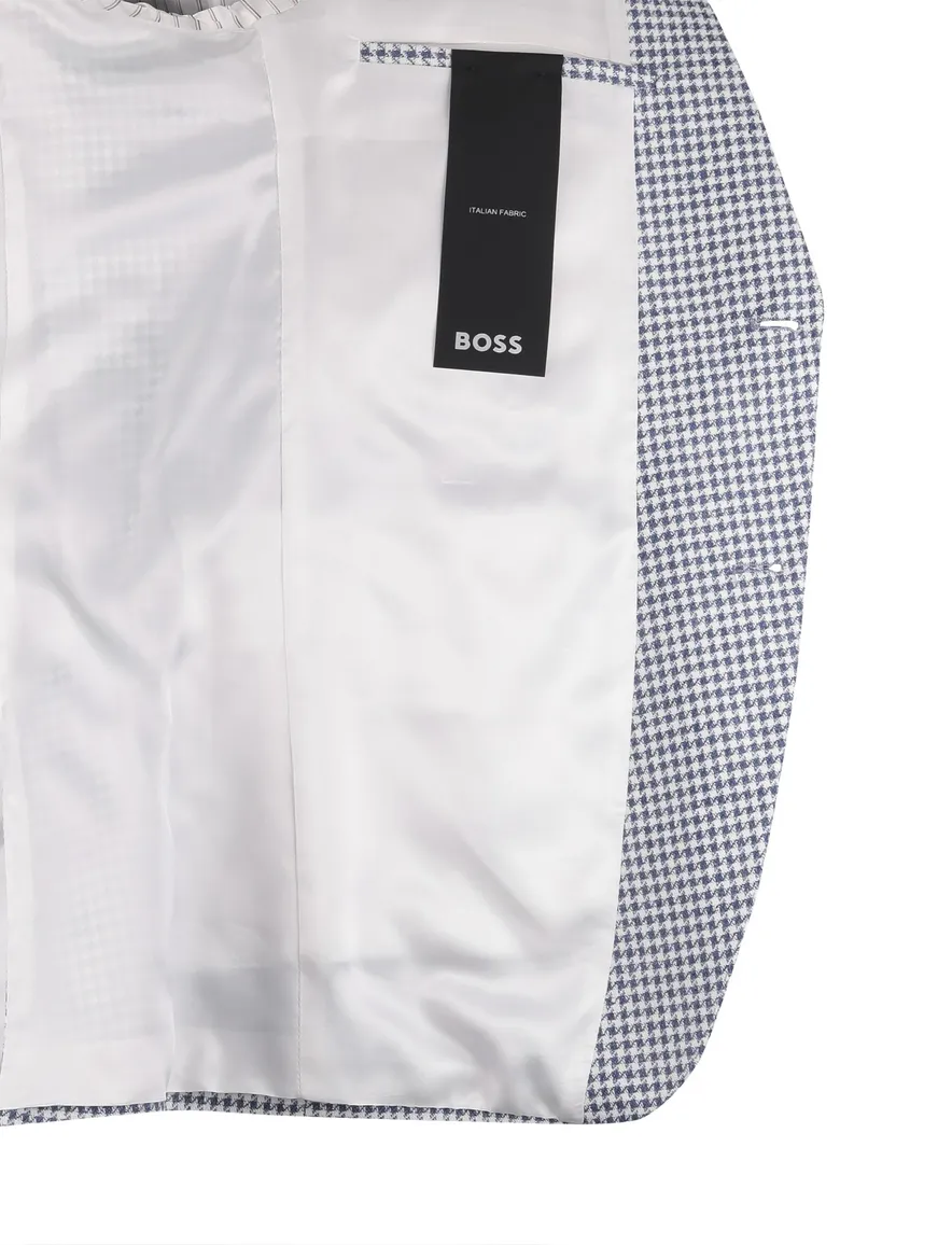 Boss H-Hutson-262 blauw colbert linnen