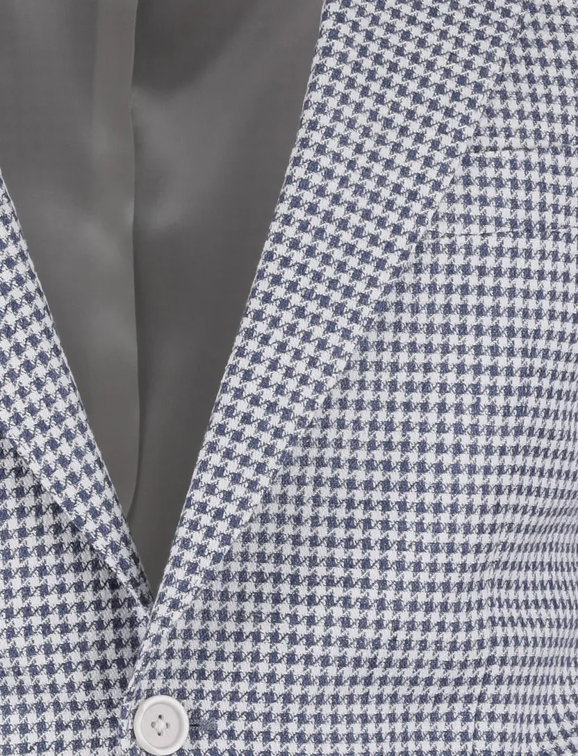 colbert Boss Black H-Hutson-262 met voering blauw wit geruit
