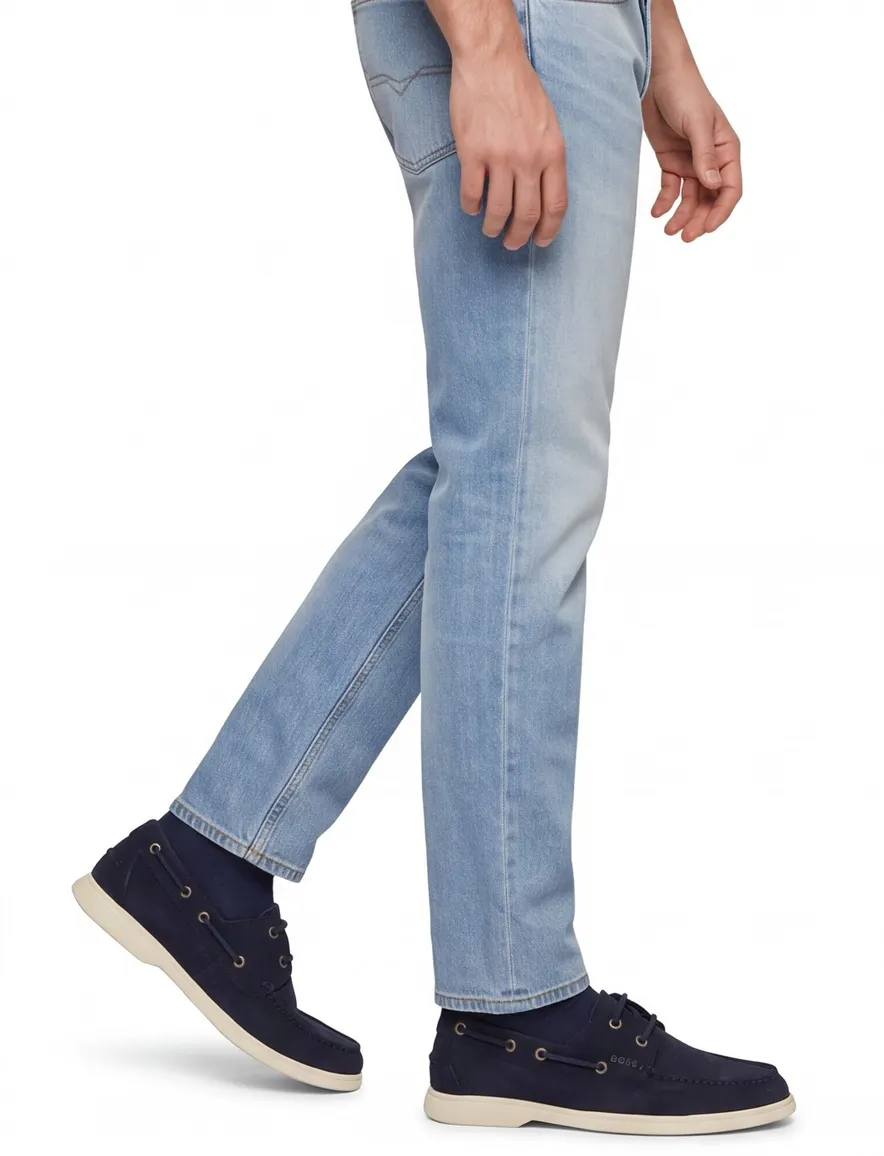 Donkerblauwe instapper BOSS Sienne suede