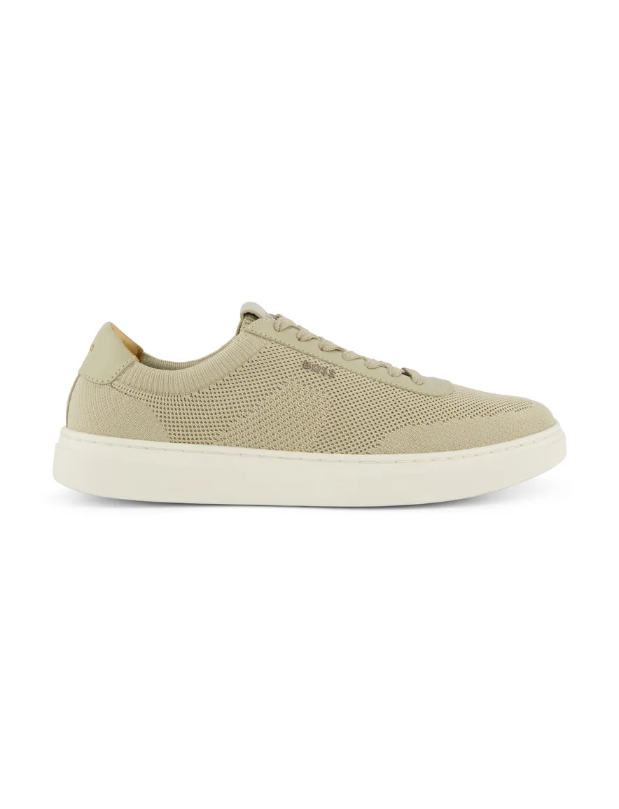 BOSS Kieran Tenn sneaker beige structuur