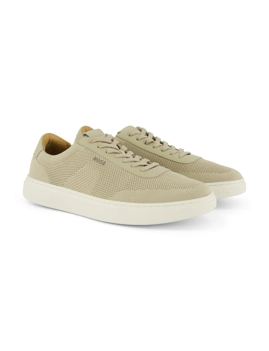 BOSS Kieran Tenn sneaker beige structuur