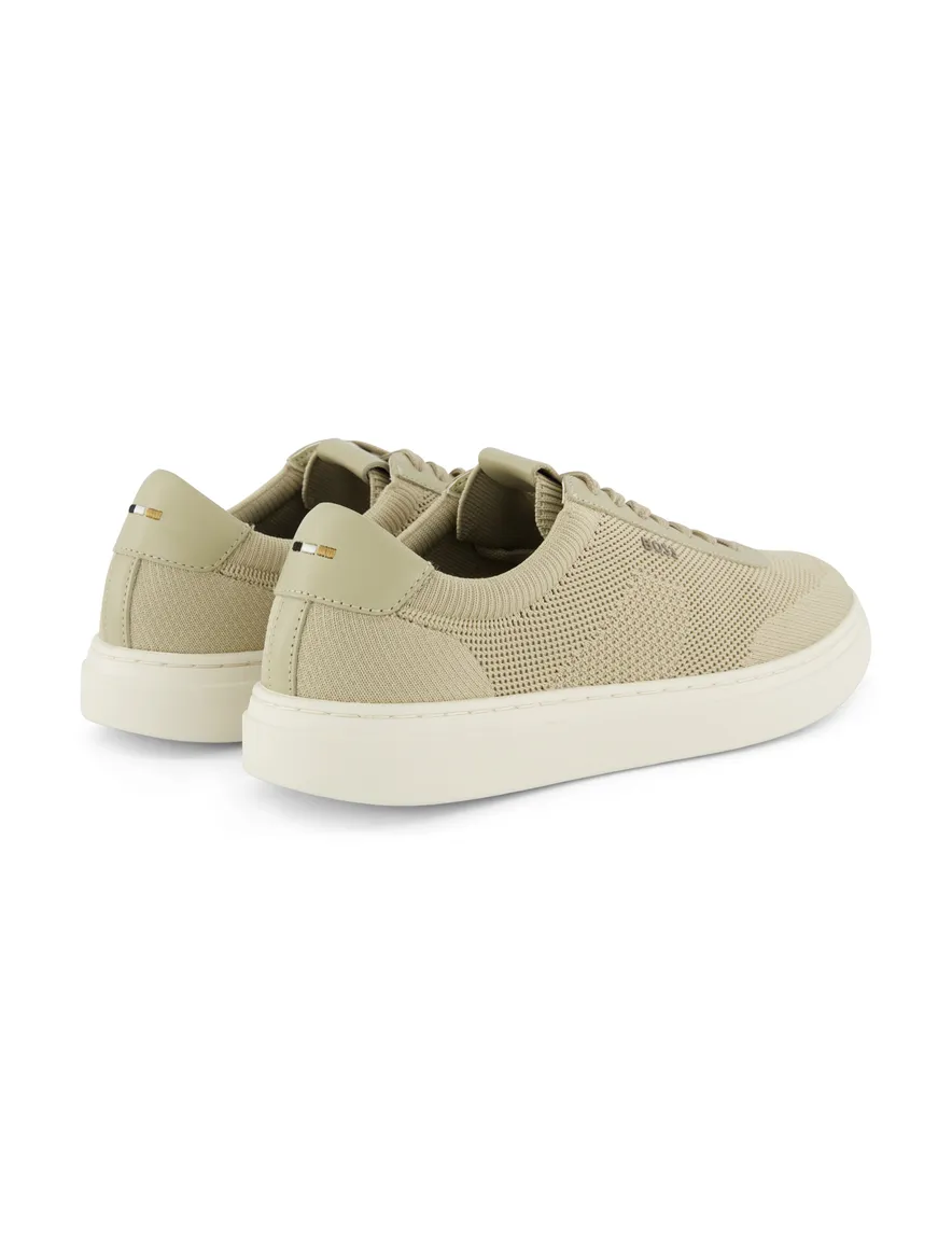 BOSS Kieran Tenn sneaker beige structuur