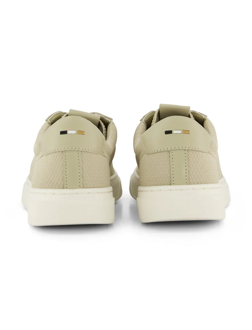BOSS Kieran Tenn sneaker beige structuur
