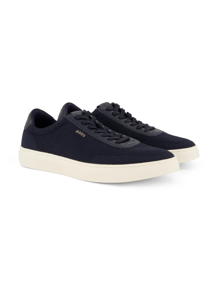 Schoenen BOSS Black donkerblauw structuur
