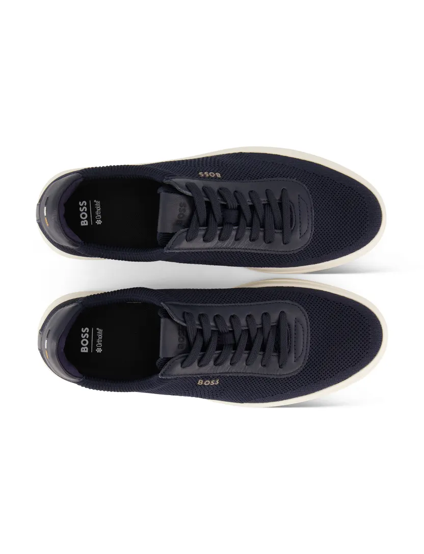 Schoenen BOSS Black donkerblauw structuur