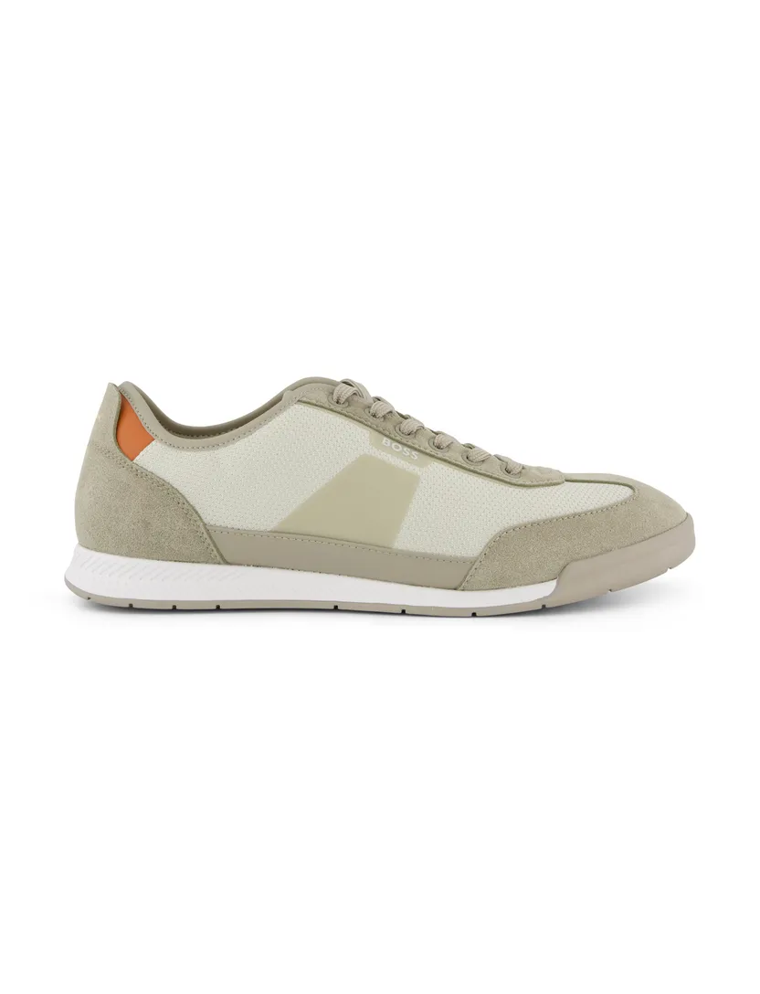Sneaker beige BOSS Nitan Lowp Txmx vlakken
