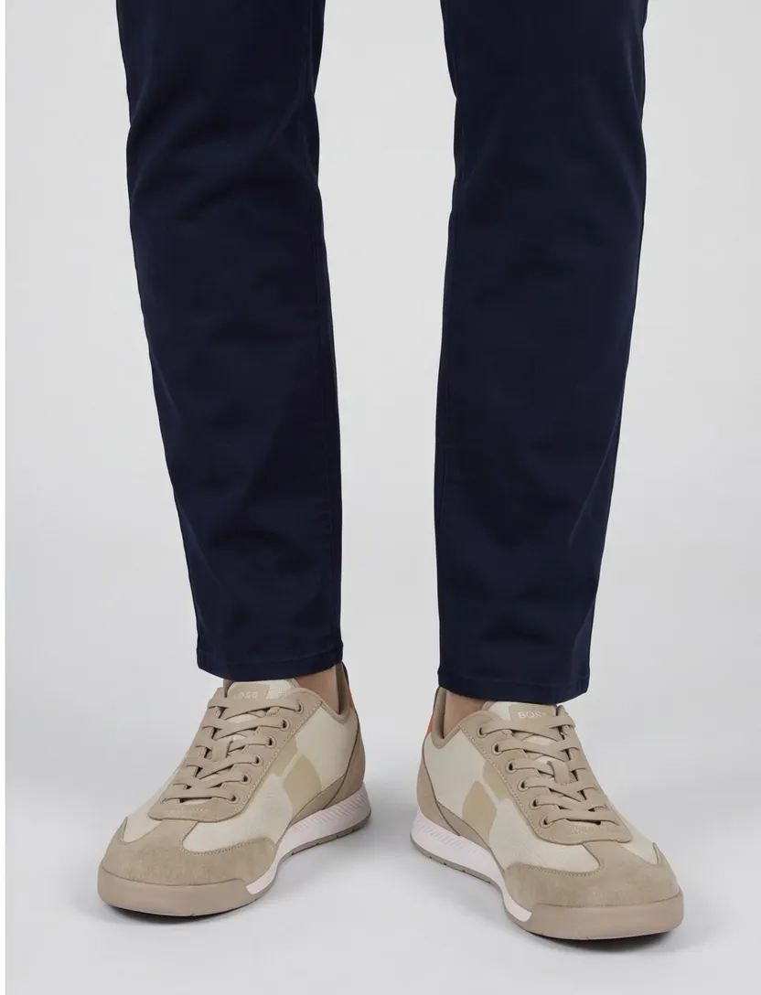 Sneaker beige BOSS Nitan Lowp Txmx vlakken
