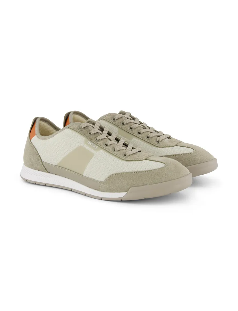 Sneaker beige BOSS Nitan Lowp Txmx vlakken