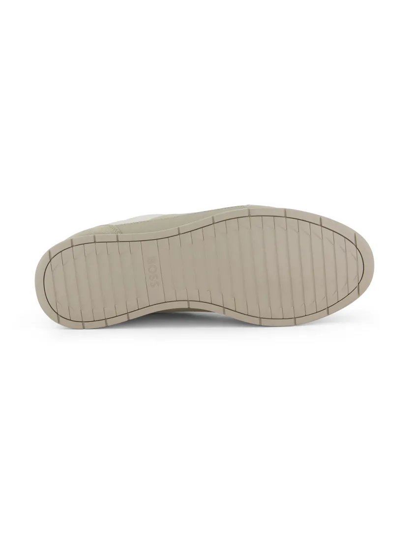 Sneaker beige BOSS Nitan Lowp Txmx vlakken