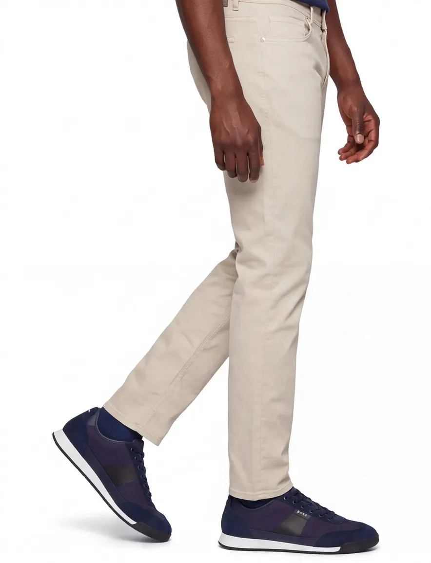Donkerblauwe Boss sneakers suede