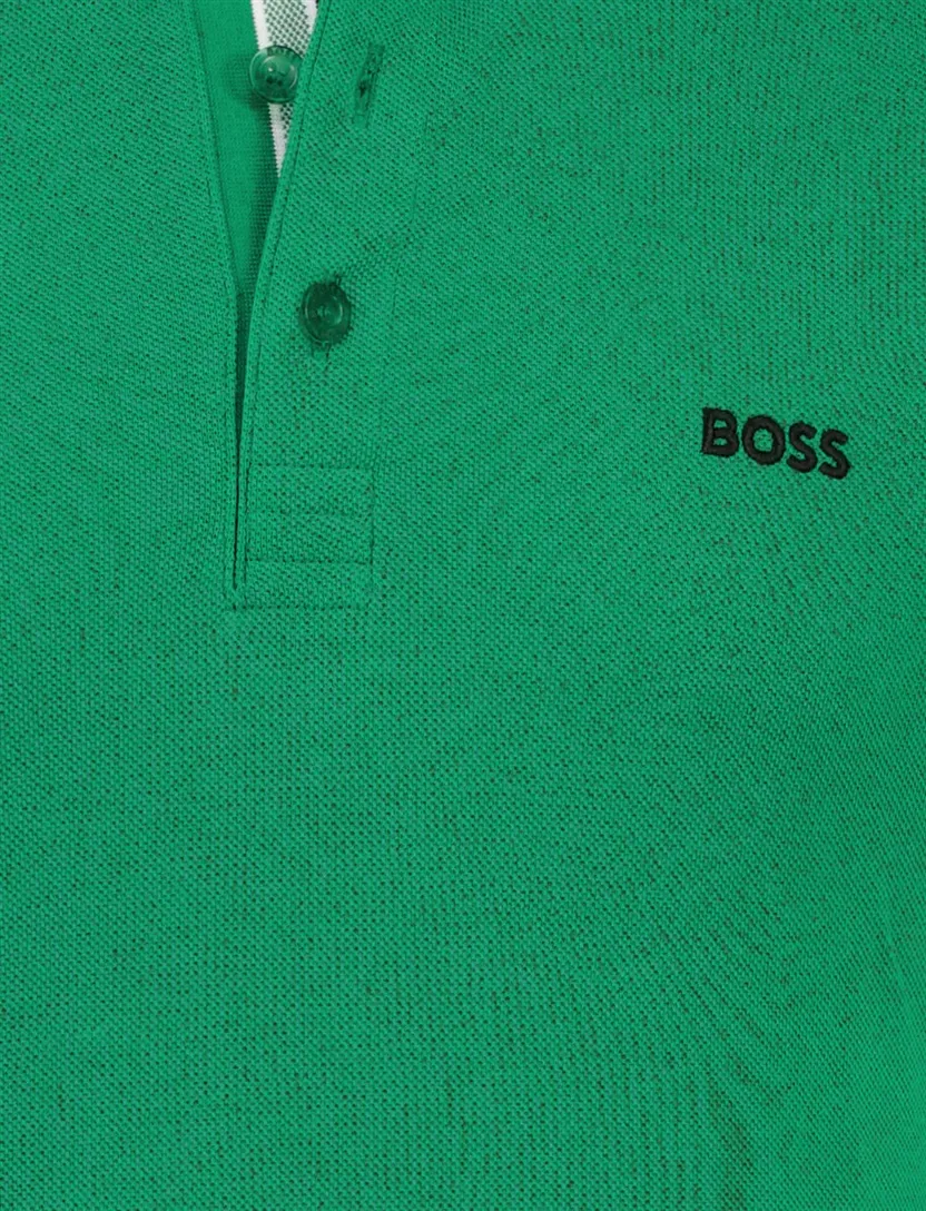 Korte mouw polo BOSS Green Paddy groen regular fit