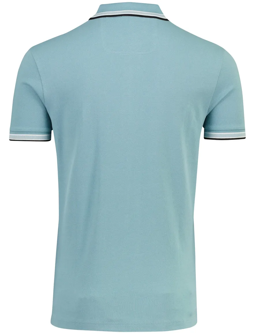 Boss Green poloshirt Paddy korte mouw turquoise katoen