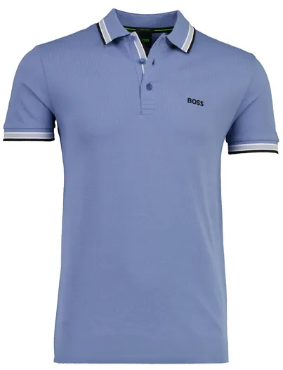 Hugo Boss Blauwe Paddy polo BOSS Green pique