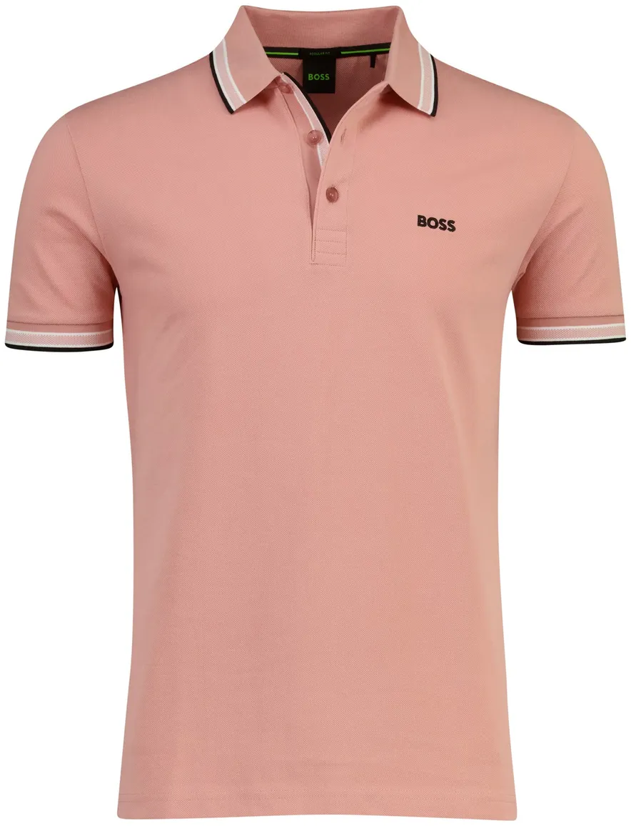 Boss Green Paddy poloshirt pastel roze