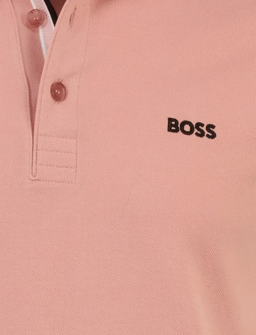 Boss Green Paddy poloshirt pastel roze