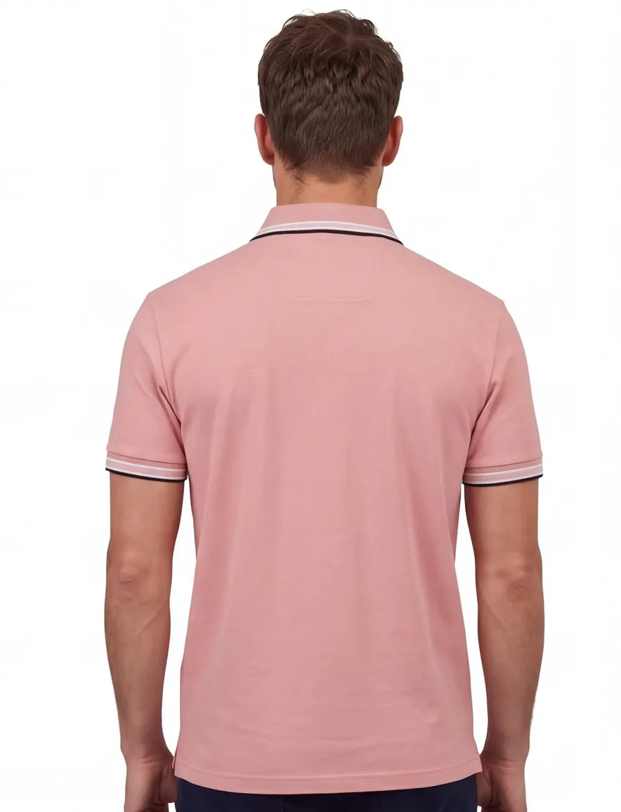 Boss Green Paddy poloshirt pastel roze
