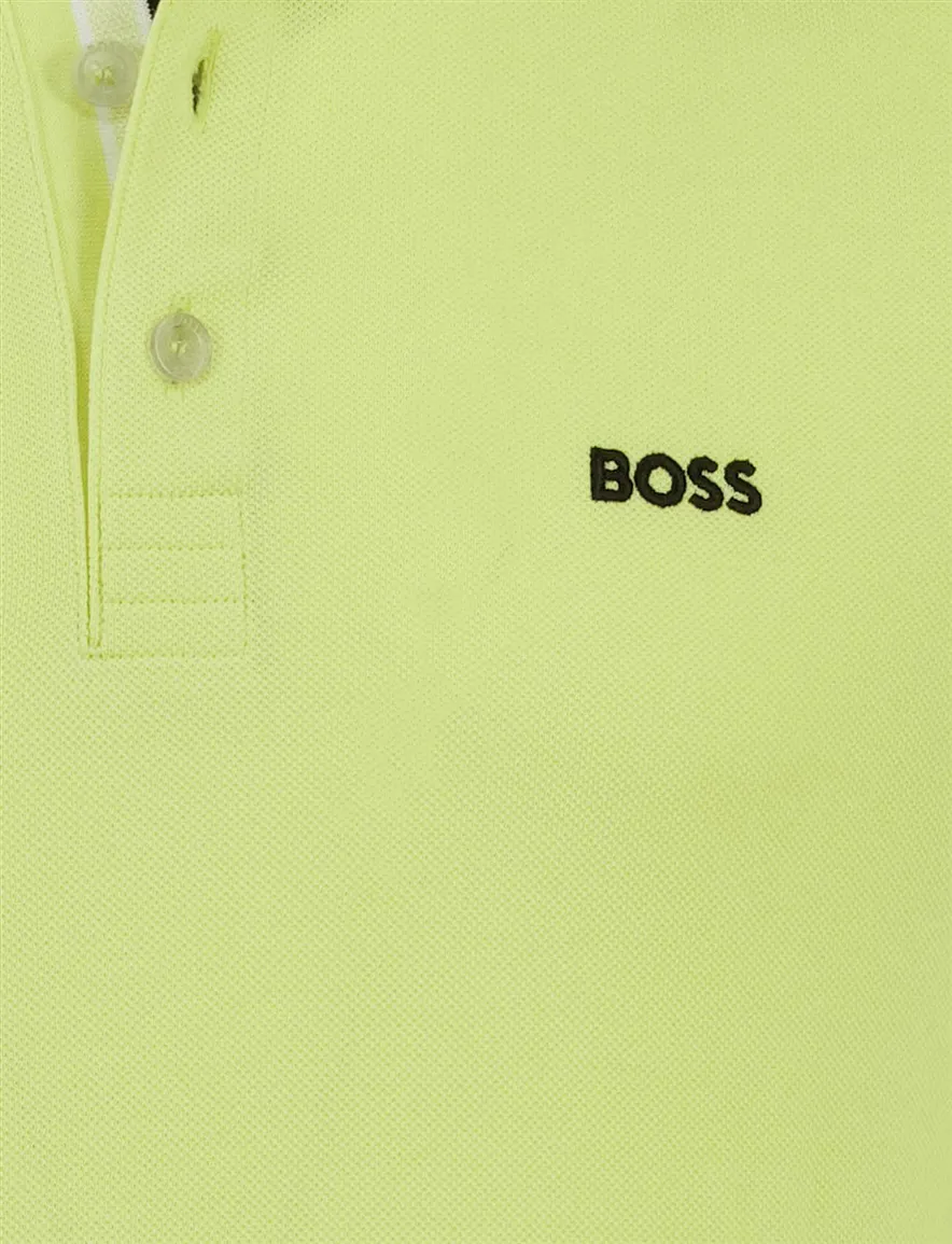 Boss Green Paddy poloshirt regular fit geel
