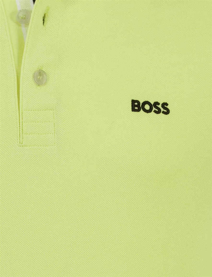 Regular fit BOSS Green Paddy korte mouw polo geel
