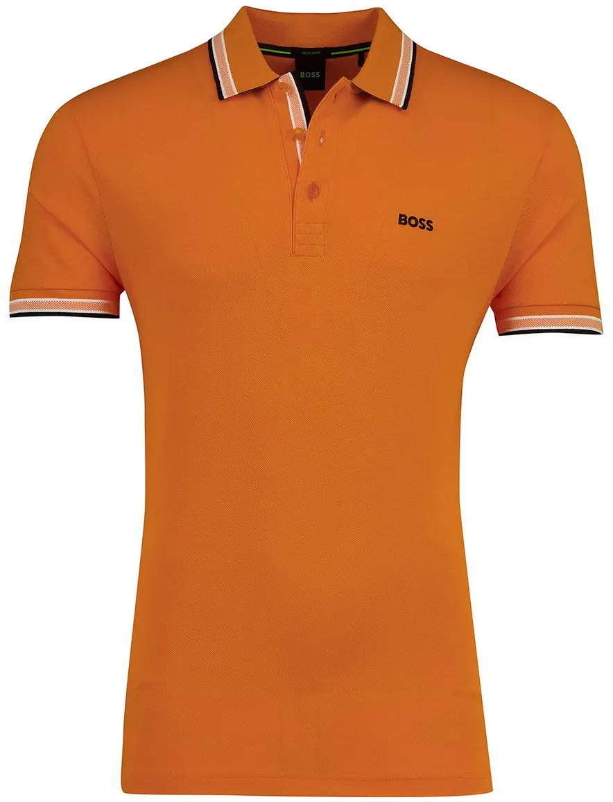 Boss Green Paddy poloshirt regular fit oranje