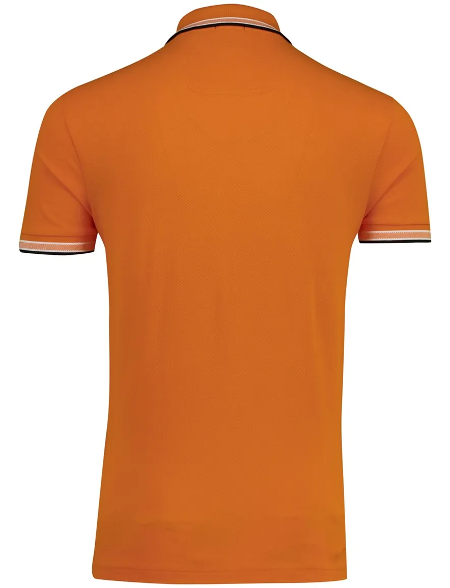 3-knoops oranje BOSS Green Paddy polo