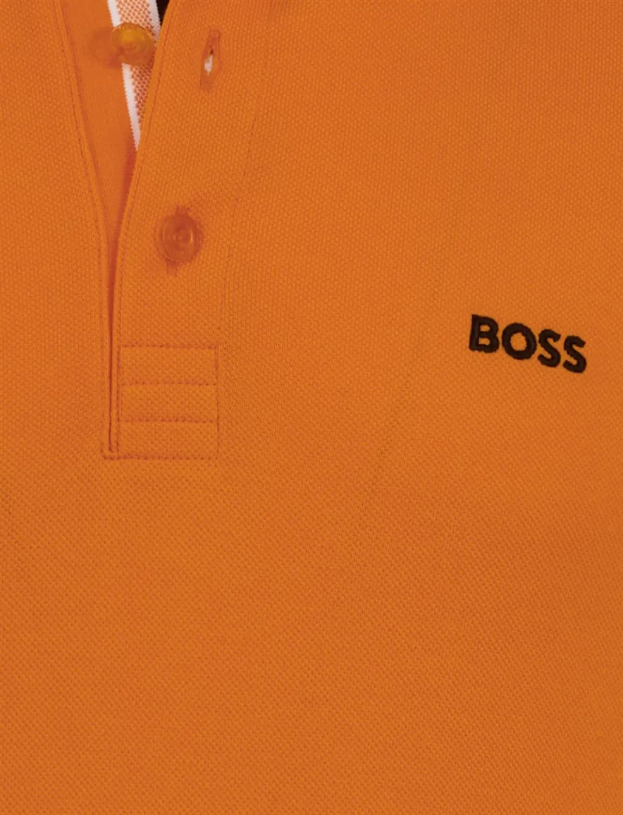 3-knoops oranje BOSS Green Paddy polo