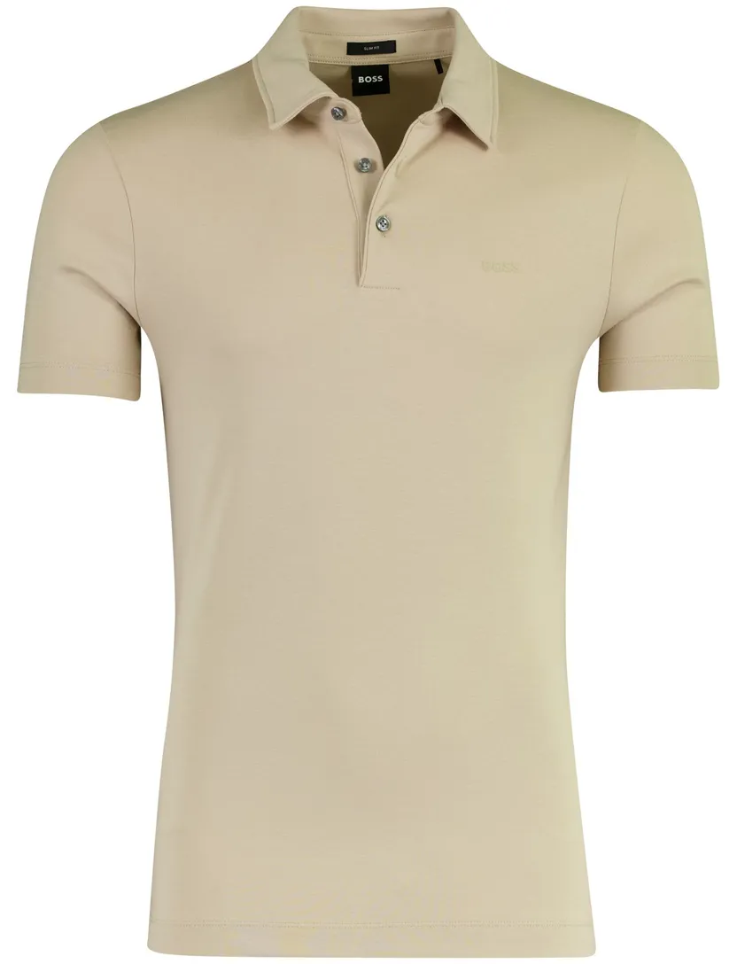 Poloshirt BOSS Black jersey beige