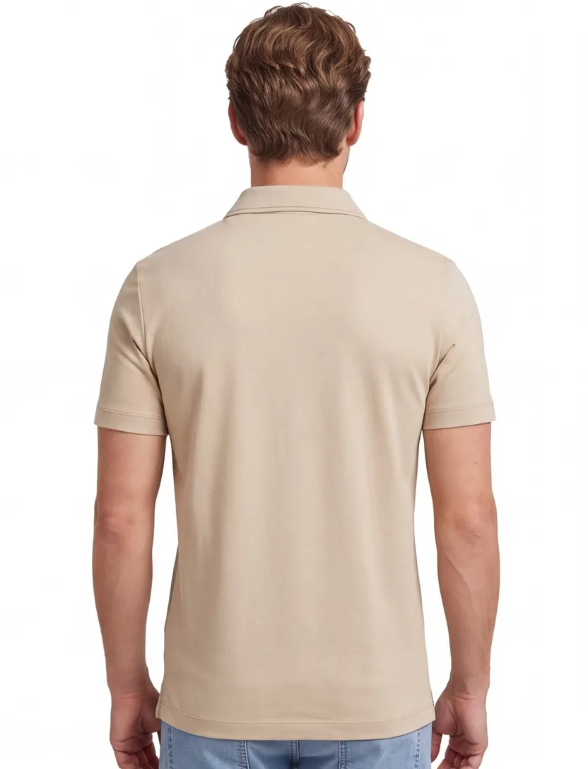 Poloshirt BOSS Black jersey beige