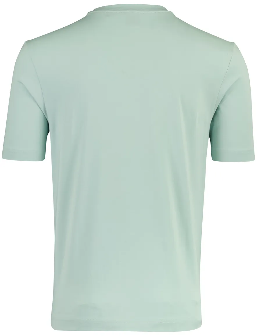 T-shirt BOSS Orange turquoise logo katoen