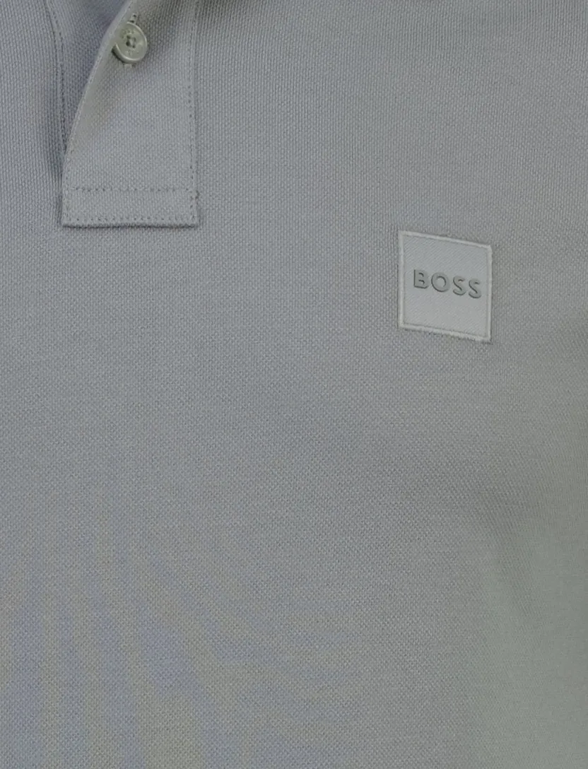 Zilverkleurig poloshirt BOSS Orange Passenger korte mouw