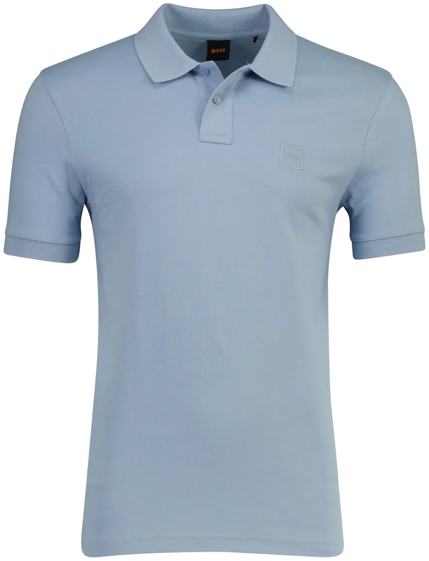 BOSS Orange Passenger poloshirt korte mouw lichtblauw