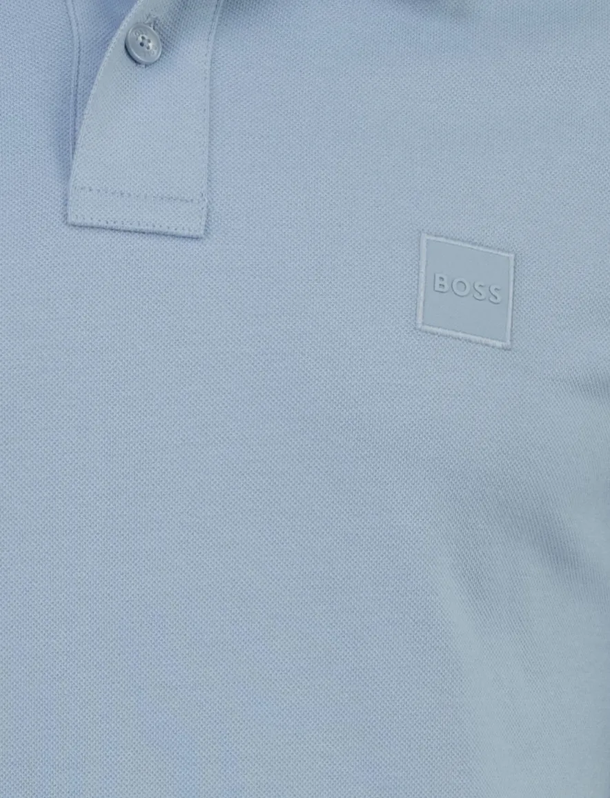 BOSS Orange Passenger poloshirt korte mouw lichtblauw