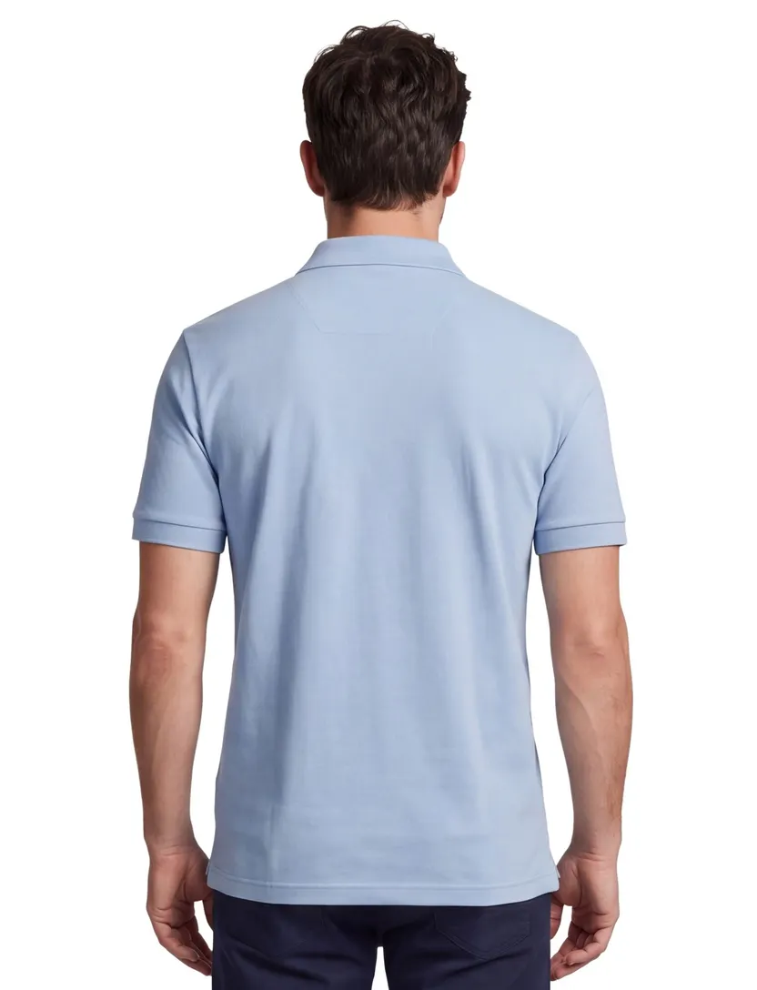 Lichtblauw poloshirt BOSS Orange Passenger korte mouw