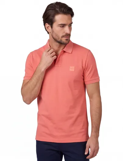 Hugo Boss Zalmroze BOSS Orange polo Passenger