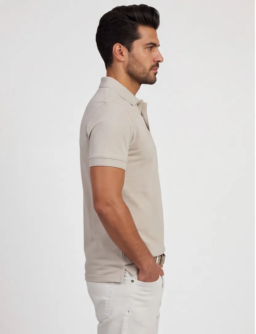 Grijs poloshirt BOSS Orange Prime korte mouw